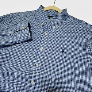 Ralph Lauren Men's Long Sleeve Classic Fit Checked Button-down Size XL‎